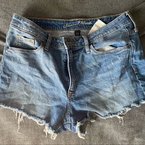 Blue denim jean shorts
